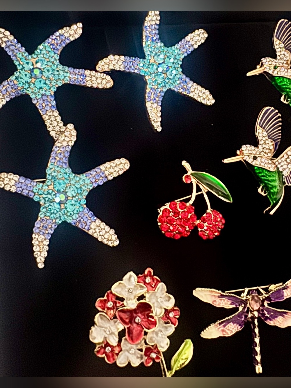 65 Colorful Animal Insect Dragonfly Butterflies, Owls, Flowers Brooch Lot - Picture 7 of 9